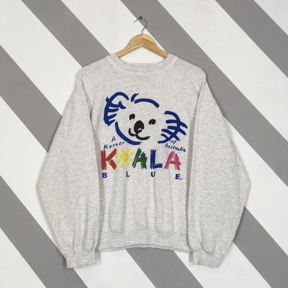Vintage 90s Olivia Newton Koala Blue Sweatshirt M… - image 1