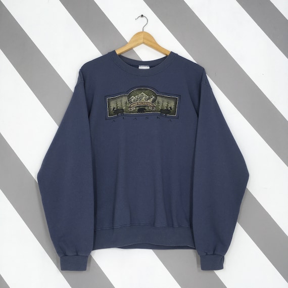 Vintage Y2K Alaska Wild By Nature Sweatshirt Medi… - image 1