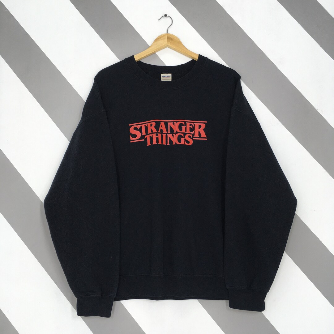 STRANGER THINGS Stranger Things Movie T-shirt Men's S size unclear black type Vintage Second Hand
