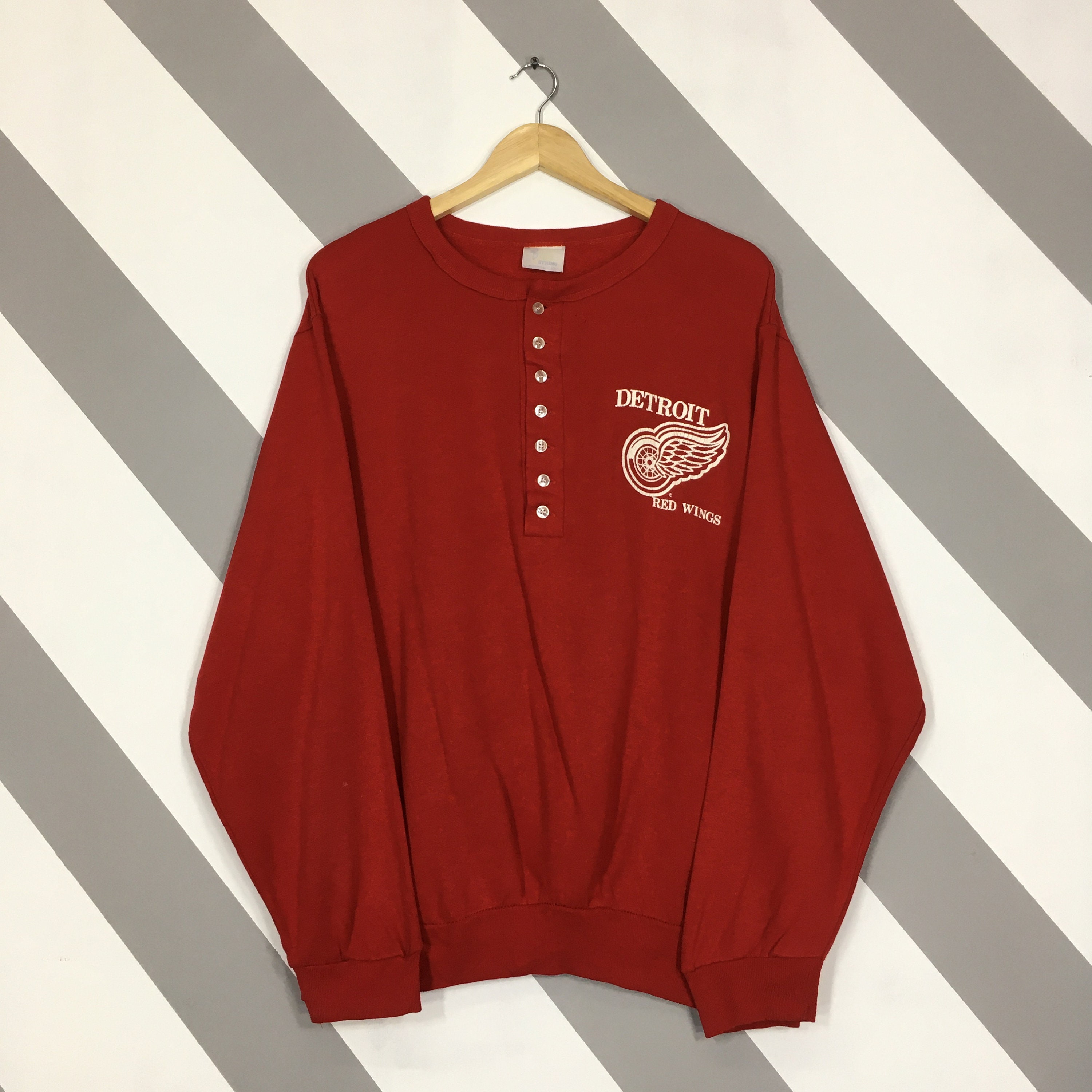 Detroit Red Wings Youth Classic Blueliner Pullover Sweatshirt - Red