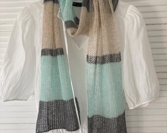 Bufanda de cachemira tejida a mano