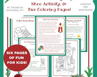 St. Nicholas Day Activity Bundle | Story, Prayers, Coloring (Printable)