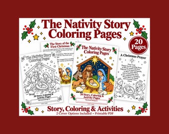 Kids' Nativity Story Coloring Pages | Catholic Christmas Birth of Jesus | Christian Bible Printable Sheets