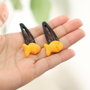 Goldfish Hair Clips, Gift for Girls, Fun Snap Barrettes, Teacher Gift
