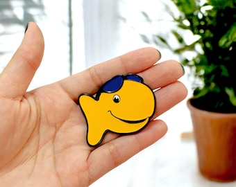 Holdfish Fridge Magnet: Whimsical Goldfish Crackers Lover Gift,  Easter Gift