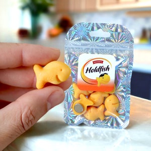 Holdfish Fridge Magnets Set of 6 Pcs, Goldfish Crackers Lovers Gift Idea, Mother's Day Gift