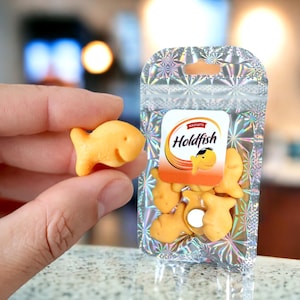 Aimants de craquelins Holdfish Goldfish, décoration de cuisine fantaisiste, cadeau pour amateur de collations