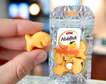 Holdfish Goldfish Cracker Magnets, Whimsical Kitchen Decor, Snack Lover Gift