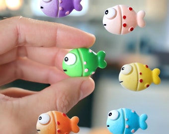 Cute Fish Magnets Set of 6 Pcs, Whiteboard Magnets, Gift Idea, Mother's Day Gift