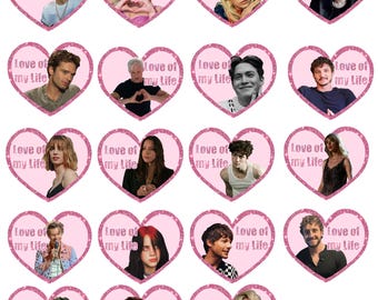 Paquete de pegatinas de famosos enamorados del amor de mi vida B - Actores y artistas musicales