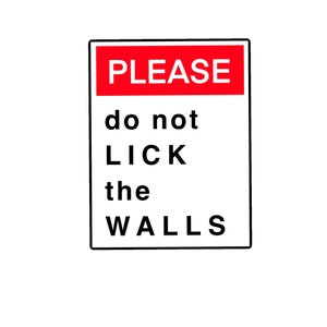 Good Omens Art Print- Please do not lick the walls, Hell, Crowley