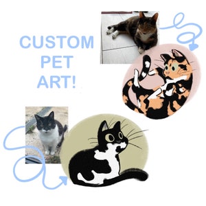 Custom Pet Art Prints!!- Custom art of your pets, Dogs, Cats, Pets