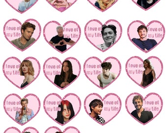 Love of My Life Celebrity Crush Stickers Pack B- Actors and Musical Artists