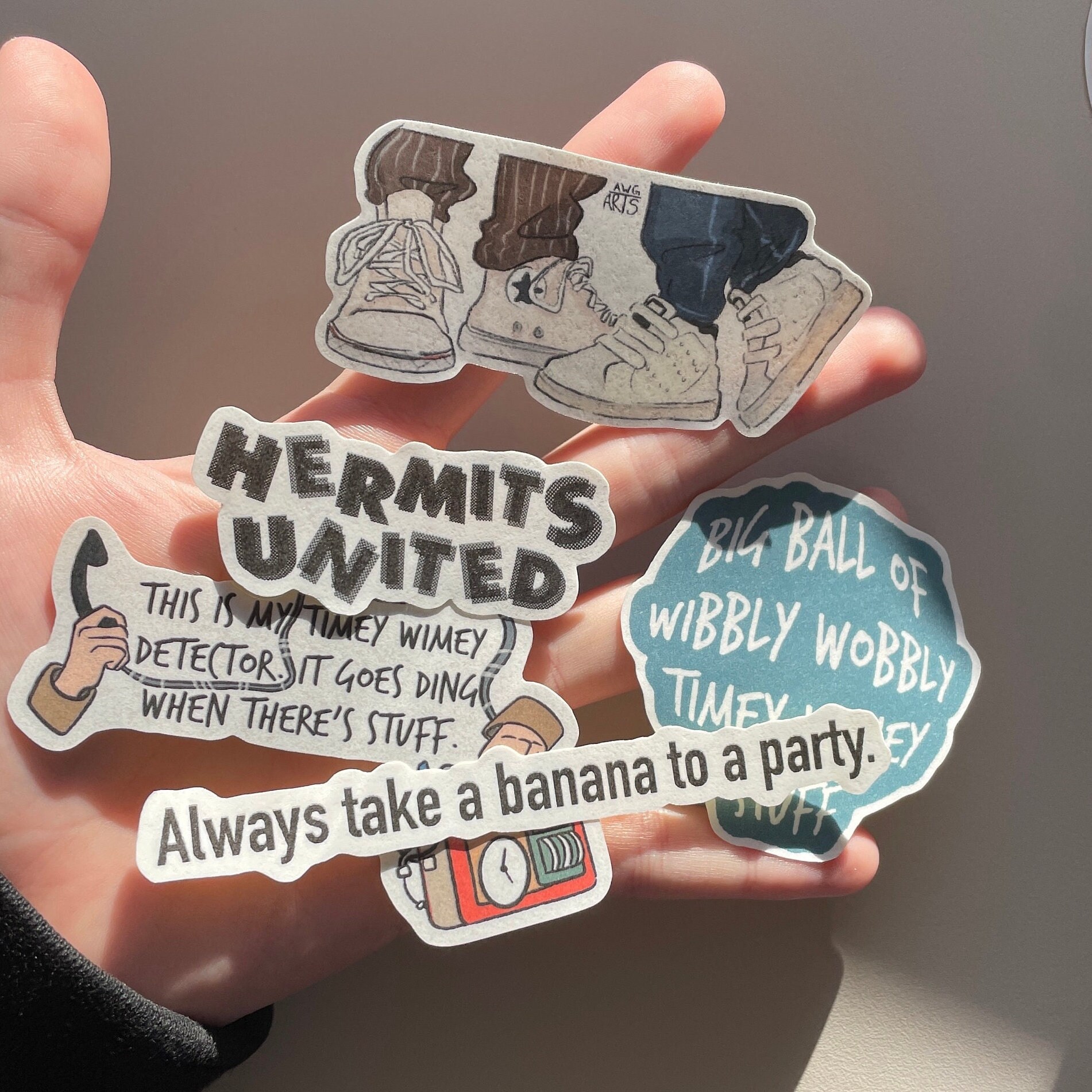 Doctor Who Stickers!- Tenth Doctor, Wibbly Wobbly Timey Wimey Stuff ...