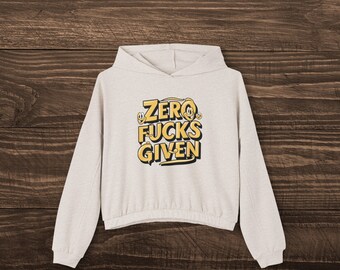 Zero Fucks Given Statement - Sweat à capuche pour femme, audacieux et mignon