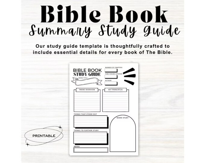 Chapter Summary Bible Study Tool | Scripture Study | Bible Journal ...