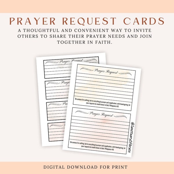 Prayer Request Cards Etsy