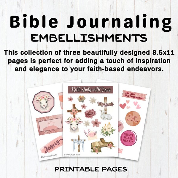 Bible Journaling Printable, Bible Journaling Kit, Bible Journal Printables, Illustrated Faith, Bible Journaling Pages, Bible Study Journal