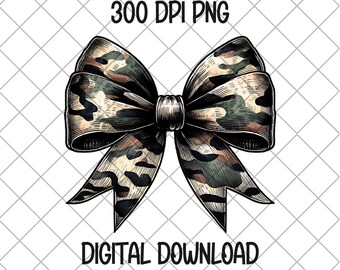 Lazo de camuflaje femenino PNG, lazo de camuflaje coquette de 300 DPI, sublimación de lazo de camuflaje, PNG de caza, esposa de caza