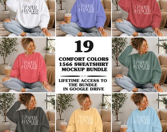 Comfort Colors 1566 Mockup Bundle, Comfort Colors Sweatshirt Mockups (Digital Download)