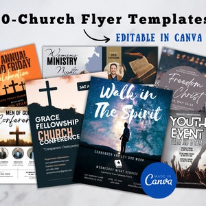 Editable Church Flyer, Church Flyer Sunday Serivce, Church Service, Event Flyer, Event Flyer Template, Church Flyer Templates, Church Event