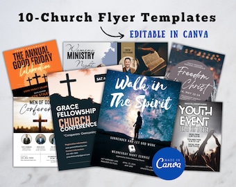 Editable Church Flyer, Church Flyer Sunday Serivce, Church Service, Event Flyer, Event Flyer Template, Church Flyer Templates, Church Event