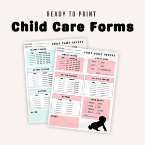 Daycare Daily Log, Childcare Management, Daycare Daily Report, Childcare Log, Childcare Daily Report, Infant Daily Report, Toddler Report