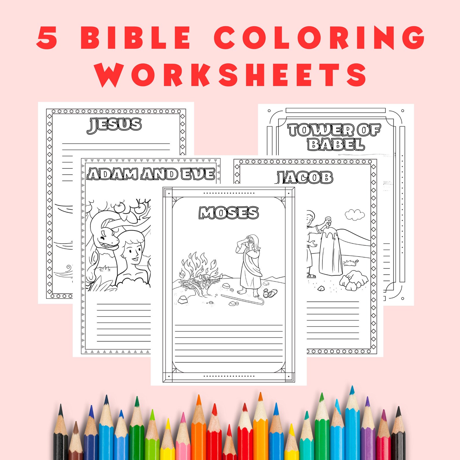 Bible Coloring Pages, Bible Coloring Sheet, Bible Kids Coloring, Sunday ...