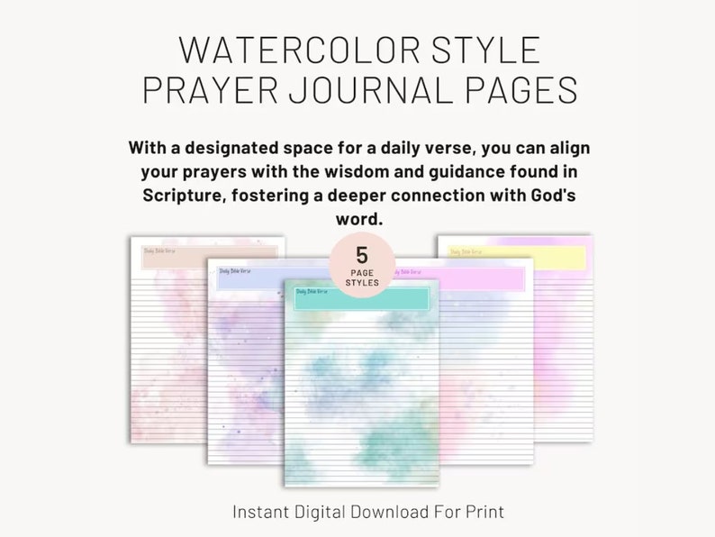 Prayer Journal Printable, Prayer Journal for Women, Devotional Journal ...