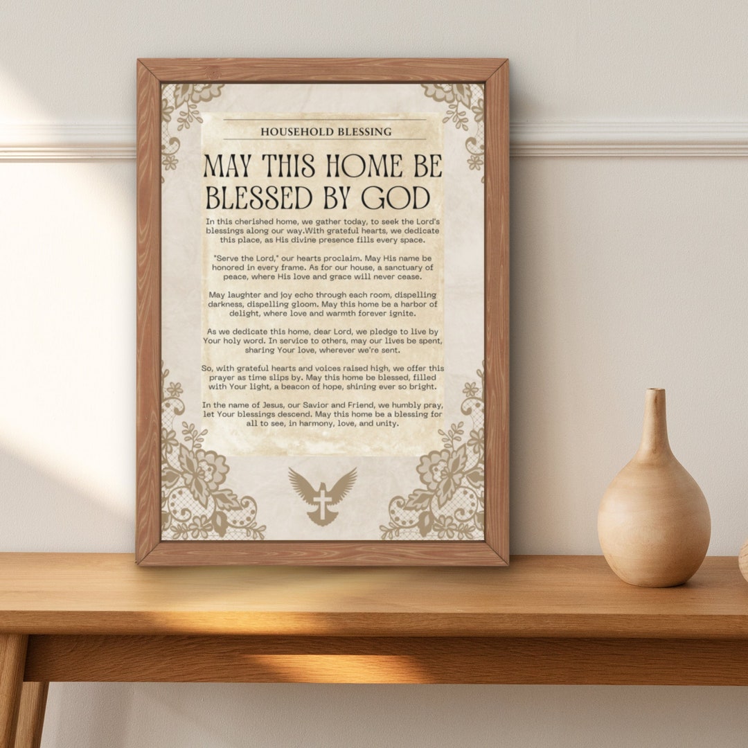 Household Blessing, New Home Blessing, Housewarming Blessing, Christian