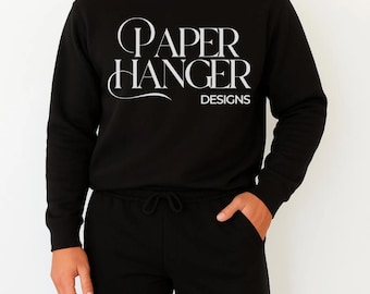 Mens Black Sweatpants Mockup, Sweatsuit Mock-up, Jogger Set Mockup (Digital Download)