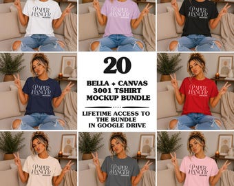 Bella Canvas 3001 Mockup Bundle, BC3001 T-Shirt Mockups (Digital Download)