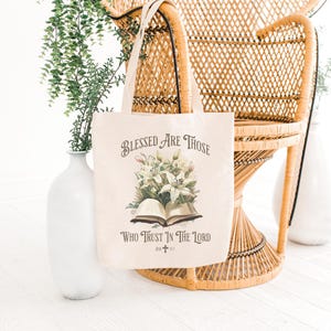 Canvas Christian Tote Bag, Bible Study Bag, Bible Study Tote Bag, Church Bag, Bible Verse Bag, Scripture Bag, Christian Gift For Her