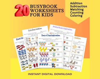 Mathe Lernaktivitäten bündeln, Mathe Arbeitsblätter, Kindergarten Arbeitsblätter, Zusatz Arbeitsblätter (Digitaler Download)