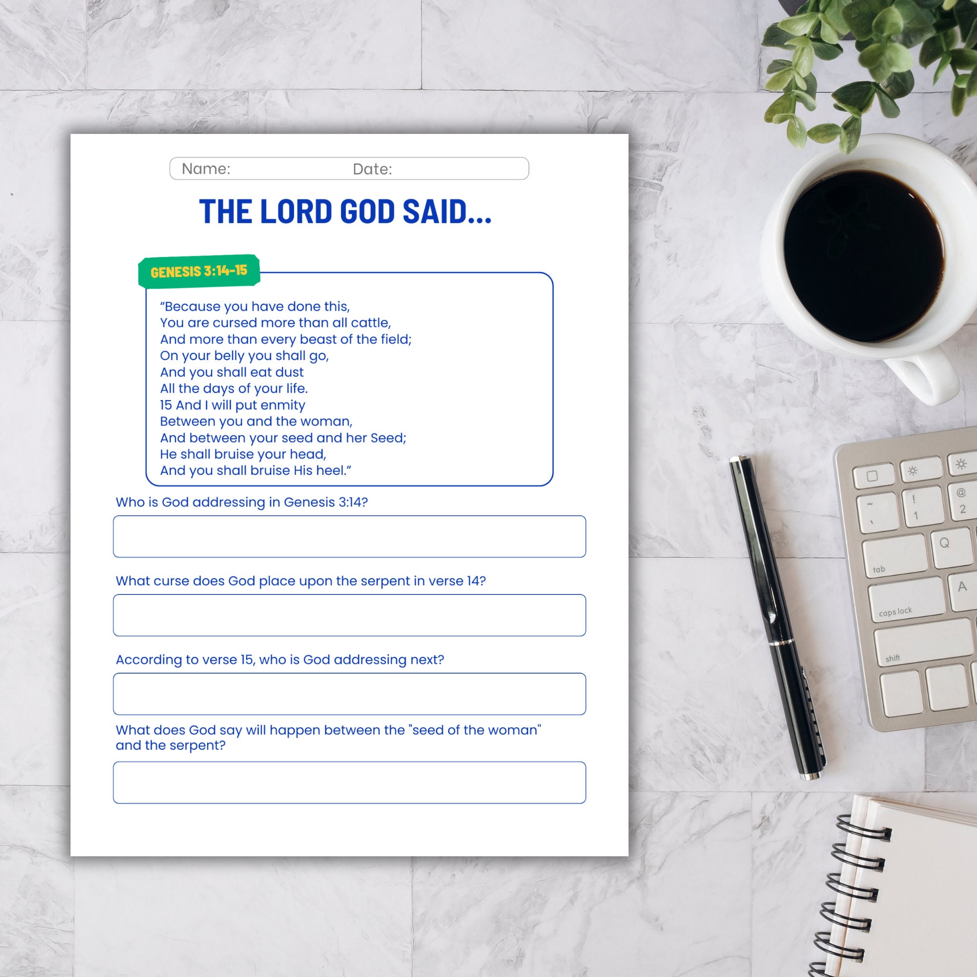 Kids Bible Study Printable, Sunday School Printable, Sunday School ...
