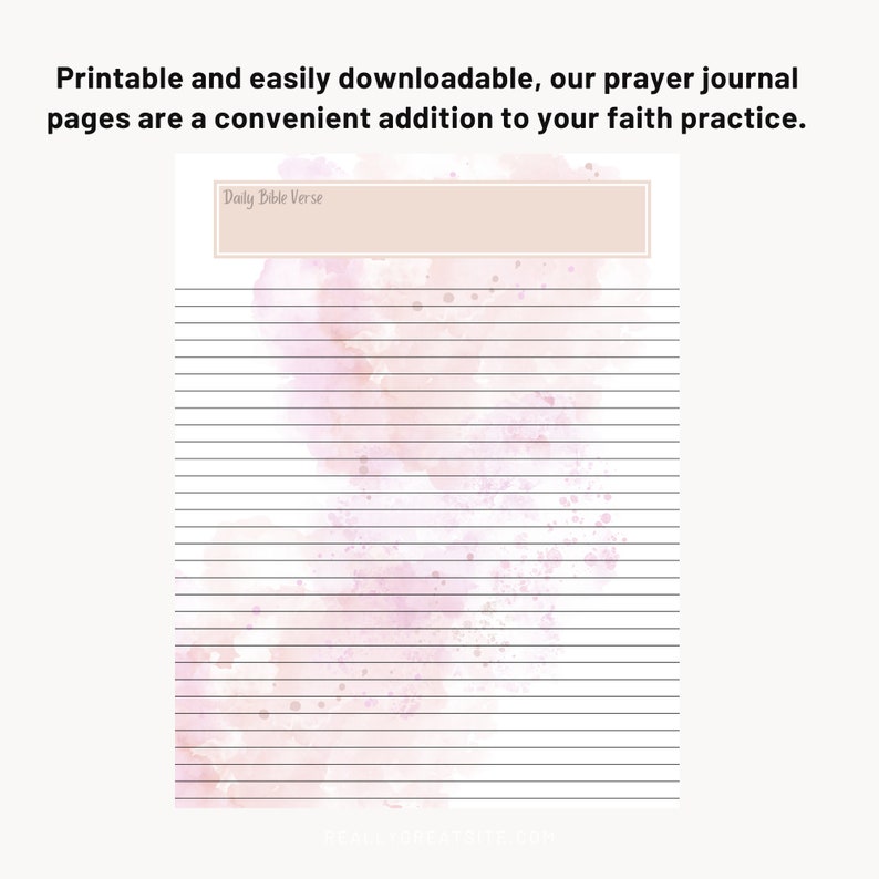 Prayer Journal Printable, Prayer Journal for Women, Devotional Journal ...