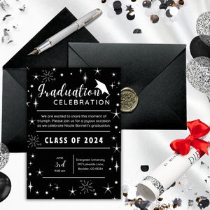 College Graduation Invitation, Graduation Announcement, Graduation Invitation Template, College Graduation Announcement