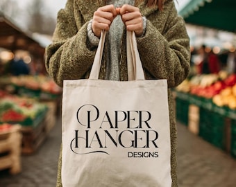 Liberty Bags OAD113 Cotton Canvas Tote Bag Mockup Natural, Canvas Bag Mockup (Digital Download)