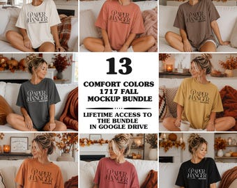 Comfort Colors 1717 Fall Mockup Bundle, CC1717 Fall T-Shirt Mockups (Digital Download)
