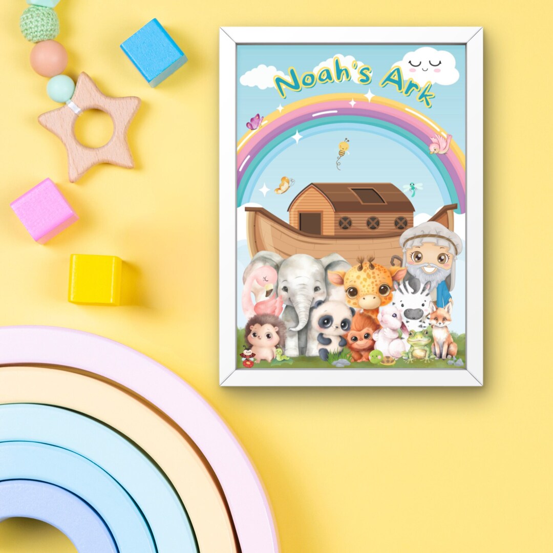 Christian Nursery Art, Sunday School Wall Art, Church Nursery Decor