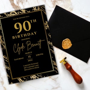 90e verjaardagsuitnodigingen, 90e verjaardag, uitnodigingen voor een verjaardagsfeestje voor volwassenen, Happy 90e verjaardag, 90e verjaardag uitnodigen, 90e verjaardagsfeestje