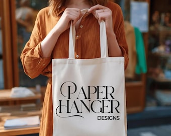 Liberty Bags OAD113 Cotton Canvas Tote Bag Mockup Natural, Canvas Bag Mockup (Digital Download)