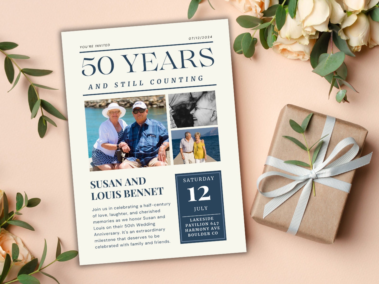 50th Anniversary Invitation, 50th Wedding Anniversary Invitations ...