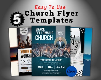 Church Flyer, Church Flyer Template, Event Flyer, Church Flyer Canva, Church Flyer Invite, Conference Flyer, Sunday Service