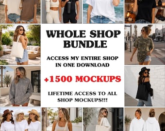 Whole Shop Bundle, Full Access Pass To All Mockups, Print On Demand Mock-ups (Digital Download)