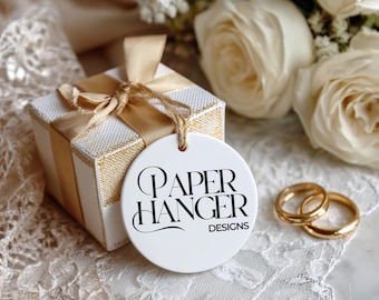 Mockup di ornamento per matrimonio, mockup di ornamento in ceramica bianca, mockup di ornamento circolare in ceramica (download digitale)