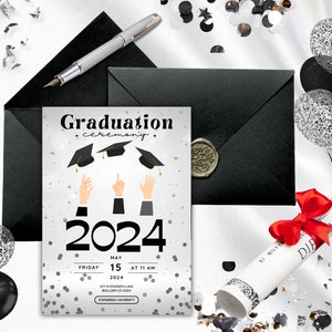 College Graduation Announcement, College Graduation Invitation, Graduation Invitation, Graduation Invitation Template