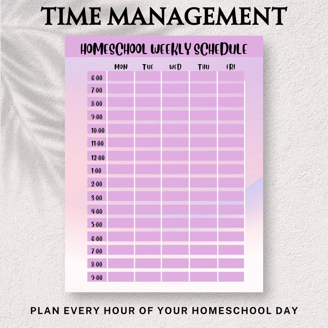 Printable Homeschool Planner, Homeschool Planner, Homeschool Schedule ...