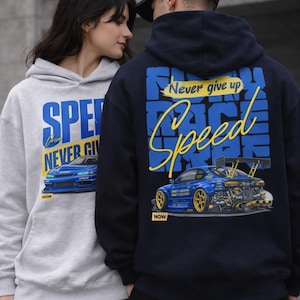 Retro jaren 90 Japanse coupé hoodie, JDM driftcultuur streetwear, turbo tuner esthetisch sweatshirt, cadeau voor autoliefhebber, street racing kleding