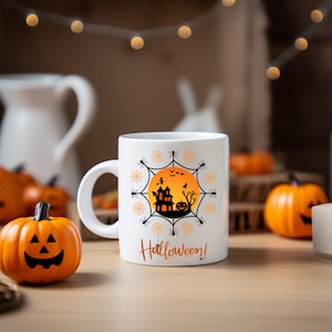 Party Gift, Ghost Mug, Halloween Home Presents, Ghostly Mugs, family Gift, Office Coworker, Gifts Halloween Lover Coffee Cup, Gift.
